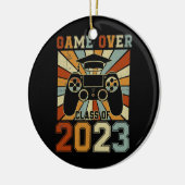 Game over klasse van de Hogere Videogames van 2023 Keramisch Ornament (Links)