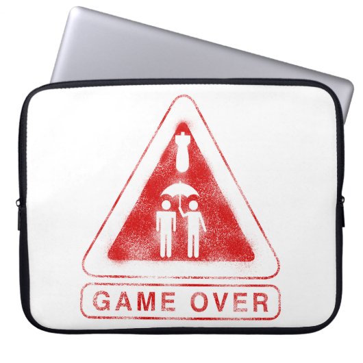 Game over laptop sleeve (Voorkant)
