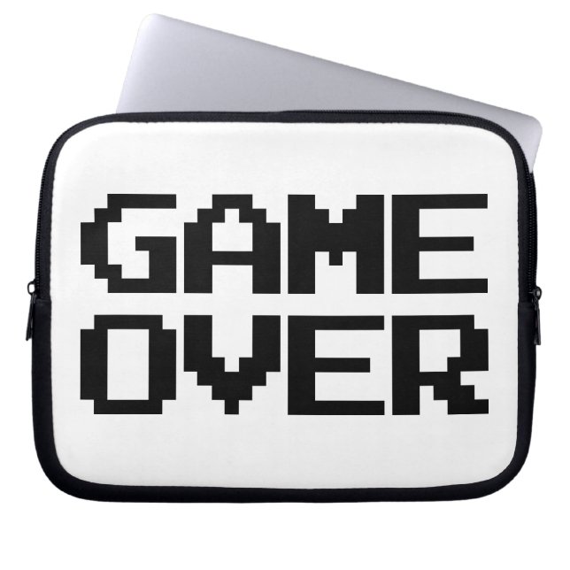 Game over laptop sleeve (Voorkant)