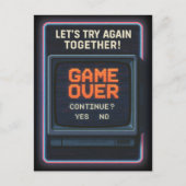 „Game Over“ lass es uns zusammen versuchen Briefkaart (Voorkant)