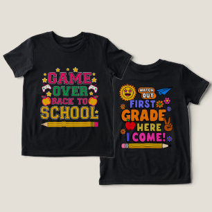 Game Over Leuk Kledingontwerp voor Terug naar Scho Tri-Blend Shirt