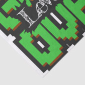 Game Over, Level Up: Gepixelde Retro Game Wereld Tissuepapier (Detail)