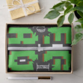 Game Over, Level Up: Gepixelde Retro Game Wereld Tissuepapier (Geschenk)