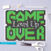 Game Over, Level Up: Gepixelde Retro Game Wereld Tissuepapier (Craft)