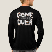 Game Over, Level Up: Gepixelde Retro Game Wereld Tri-Blend Shirt (Achterkant volledig)