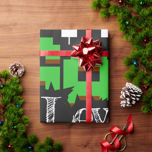 Game Over, Level Up: Gepixelde Retro Gamewereld Cadeaupapier (Feestdagen Geschenken)