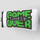 Game Over, Level Up: Gepixelde Retro Gamewereld Golfheadcover (Voorkant)