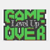 Game Over, Level Up: Gepixelde Retro Gamewereld Inpakpapier Vel (Voorkant 3)
