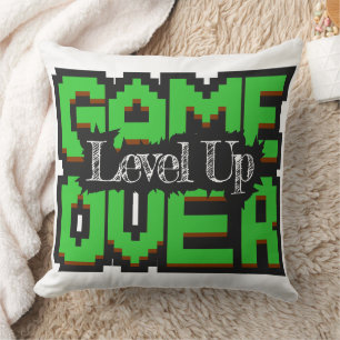 Game Over, Level Up: Gepixelde Retro Gamewereld Kussen