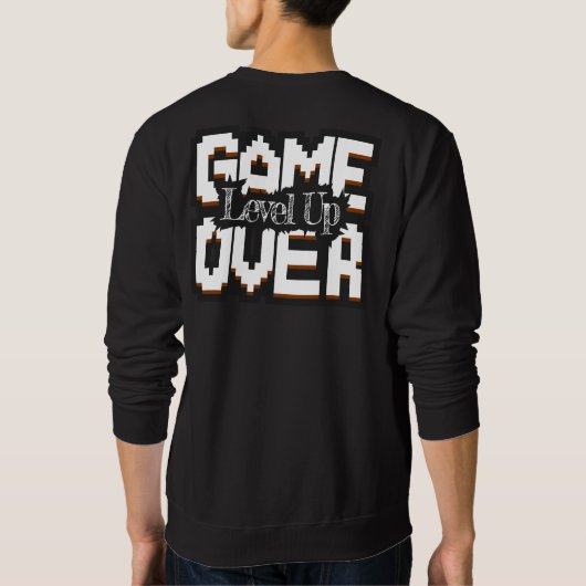 Game Over, Level Up: Gepixelde Retro Gamewereld Trui (Achterkant)