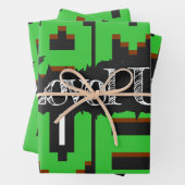 Game Over, Level Up: Pixelated Retro Game World Inpakpapier Vel (In situ)