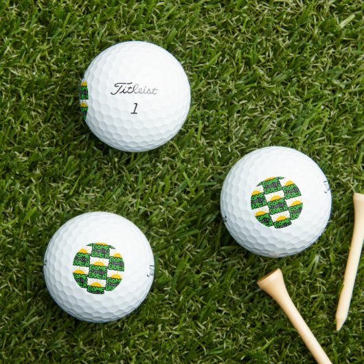 Game Over, Level Up: Retro Pixel Blok Avontuur Golfballen (Insitu Gras)