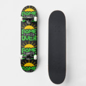 Game Over, Level Up: Retro Pixel Blok Avontuur Persoonlijk Skateboard (Voorkant)