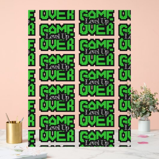Game Over, Level Up: Retro Pixel Sandbox Adventure Acryl Bord (Huwelijk)