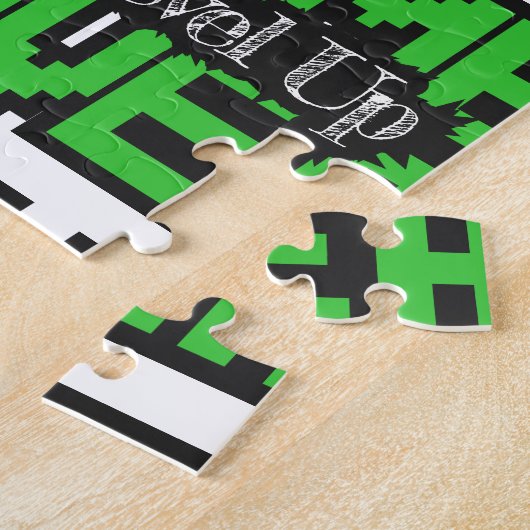 Game Over, Level Up: Retro Pixel Sandbox Adventure Legpuzzel (Zijkant)