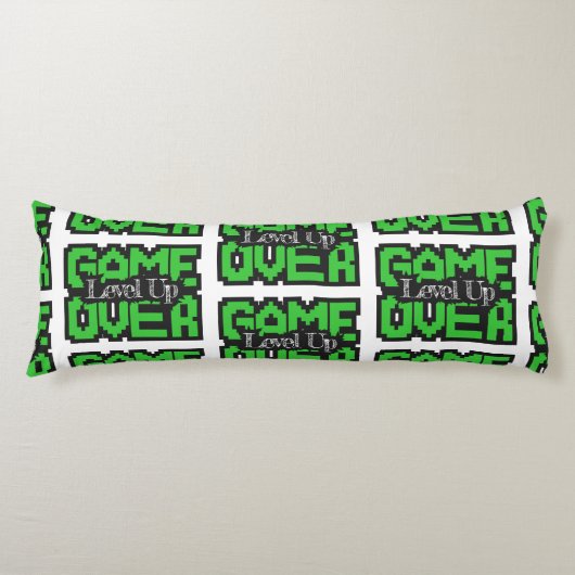 Game Over, Level Up: Retro Pixel Sandbox Adventure Lichaamskussen (Voorkant)