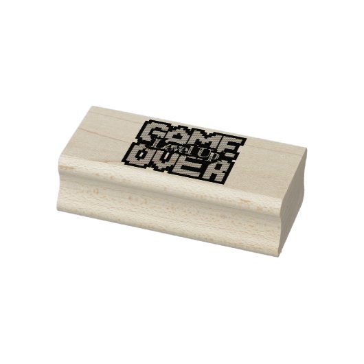 Game Over, Level Up: Retro Pixel Sandbox Adventure Rubberstempel (Stempel)