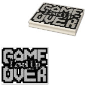 Game Over, Level Up: Retro Pixel Sandbox Adventure Rubberstempel (Gestempeld)