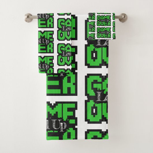 Game Over, Level Up: Retro Pixel Sandbox Avontuur Bad Handdoek (Insitu)