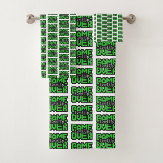 Game Over, Level Up: Retro Pixel Sandbox Avontuur Bad Handdoek (Insitu)