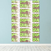 Game Over, Level Up: Retro Pixel Sandbox Avontuur Canvas Afdruk (Insitu (Houten vloer))