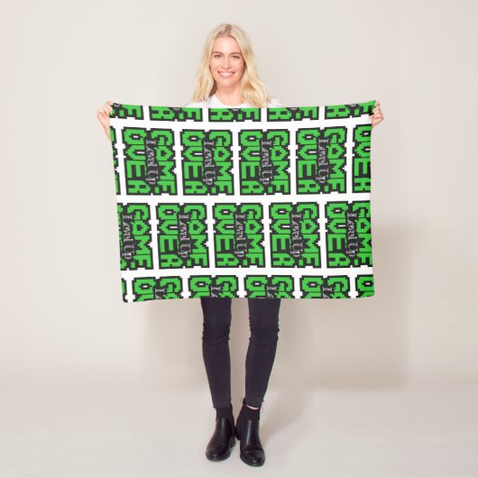 Game Over, Level Up: Retro Pixel Sandbox Avontuur Fleece Deken (In situ)
