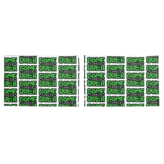 Game Over, Level Up: Retro Pixel Sandbox Avontuur Kussensloop (Achterkant-Set)