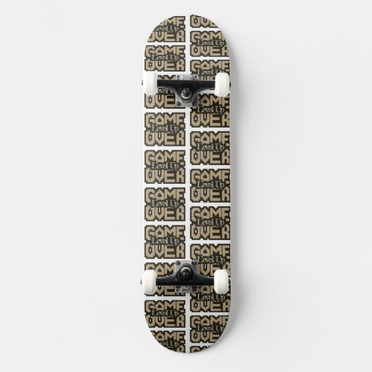 Game Over, Level Up: Retro Pixel Sandbox Avontuur Persoonlijk Skateboard (Voorkant)