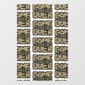 Game Over, Level Up: Retro Pixel Sandbox Avontuur Raamsticker (Vel)