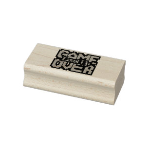 Game Over, Level Up: Retro Pixel Sandbox Avontuur Rubberstempel