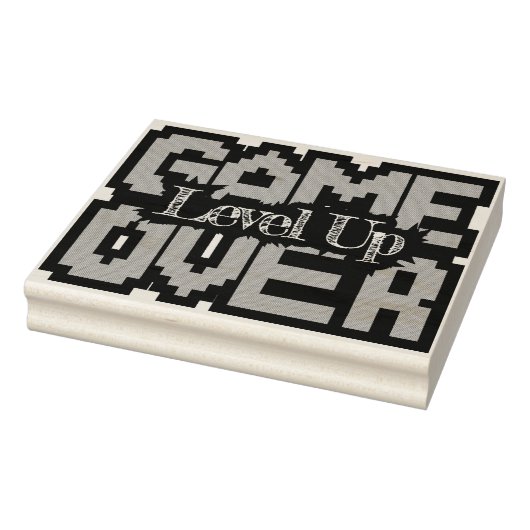 Game Over, Level Up: Retro Pixel Sandbox Avontuur Rubberstempel (Stempel)
