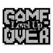 Game Over, Level Up: Retro Pixel Sandbox Avontuur Rubberstempel (Afrduk)