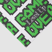 Game Over, Level Up: Retro Pixel Sandbox Avontuur Tissuepapier (Detail)