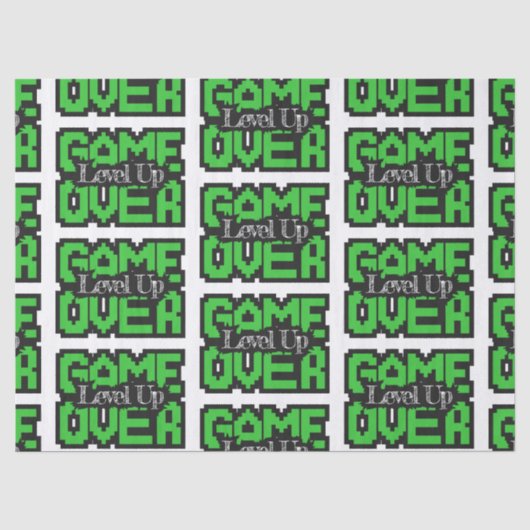 Game Over, Level Up: Retro Pixel Sandbox Avontuur Tissuepapier (Voorkant)