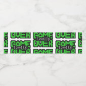 Game Over, Level Up: Retro Pixel Sandbox Avontuur Waterfles Etiket (Enkel label)