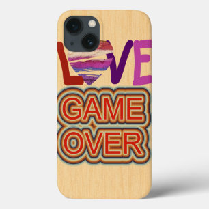 Game Over Love en Heart Case-Mate iPhone Case
