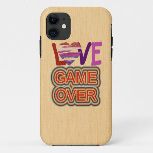 Game Over Love en Heart iPhone 11 Hoesje