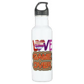 Game Over Love en Heart Waterfles (Voorkant)