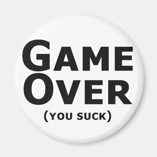 Game over magneet (Voorkant)