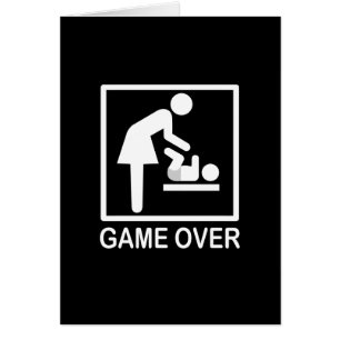 Game over mam Funny Black en White Pictogram