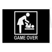 Game over mam Funny Black en White Pictogram (Voorkant Horizontaal)