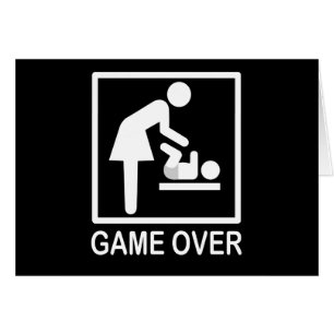 Game over mam Funny Black en White Pictogram