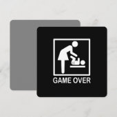 Game over mam Funny Black en White Pictogram (Voorkant / Achterkant)