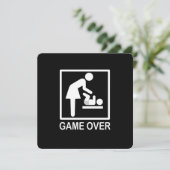 Game over mam Funny Black en White Pictogram (Staand voorkant)