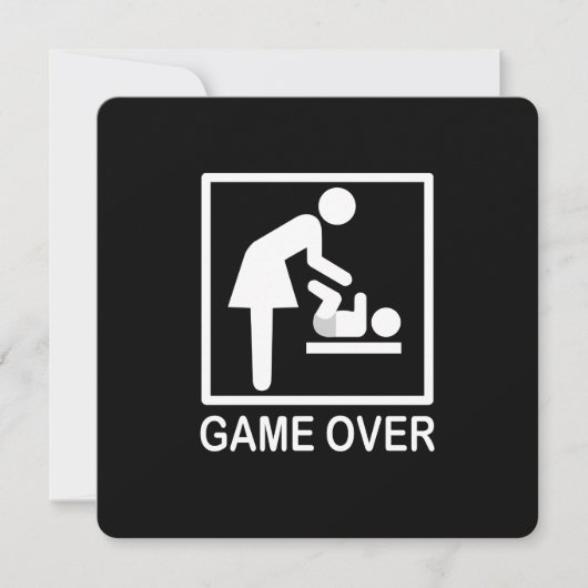 Game over mam Funny Black en White Pictogram (Voorkant)