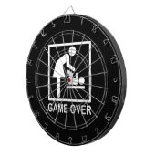 Game over mam Funny Black en White Pictogram Dartbord (Voorkant Rechts)