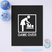 Game over mam Funny Black en White Pictogram Flyer (Enkel)