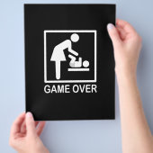 Game over mam Funny Black en White Pictogram Flyer (Hand)
