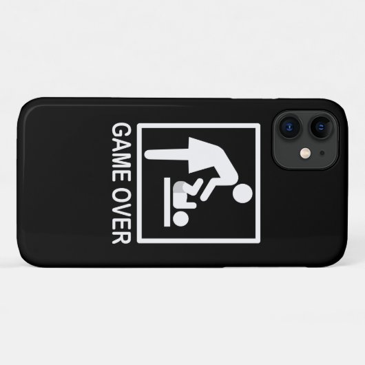 Game over mam Funny Pictograaf Case-Mate iPhone Case (Achterkant (horizontaal))