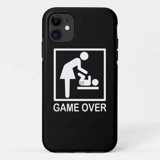 Game over mam Funny Pictograaf Case-Mate iPhone Case (Achterkant)